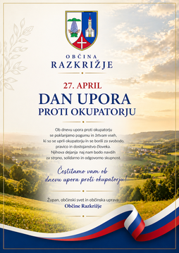 Dan upora proti okupatorju 27. april, čestitka